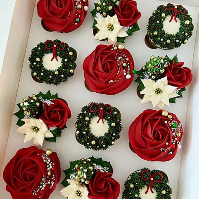 Festive Cupcake Box - Pearlcakenbake