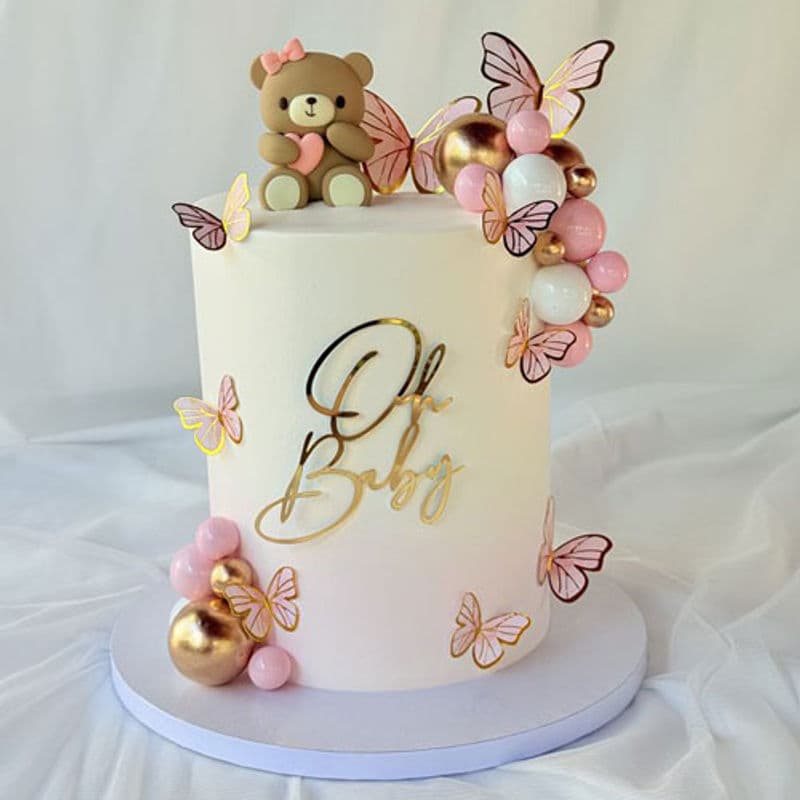 Pink Baby Shower Cake - Pearlcakenbake