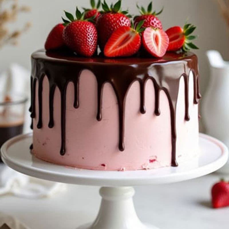 Strawberry Chocolate Drip Cake - VapeSoko